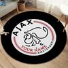 AFC Ajax Custom Name Round Area Rug,Carpet Rug for Living Room Bedroom Sofa Playroom Decor,Non-slip Floor Mat