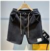 Men's Summer Blue Straight-Leg Five-Point Shorts