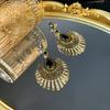 Übertriebene Quasten-Hängeohrringe Leichter Luxus Vintage Ohrringe Strass Pfauenohrringe Geschenk