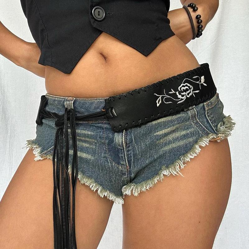 

Ремень из кожи в стиле ретро с заклепками и пряжкой-булавкой, регулируемый по талии, 2023 г., модный индивидуальный женский ремень 105cm