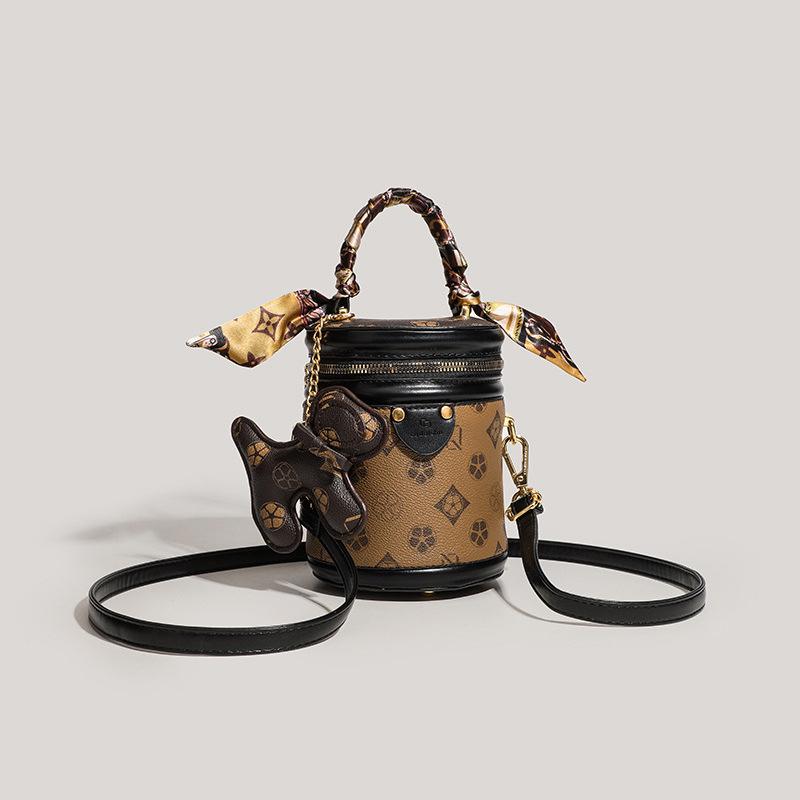 Crossbody bag women's bag brand genuine round small round bag women's new bag shoulder round cake bag