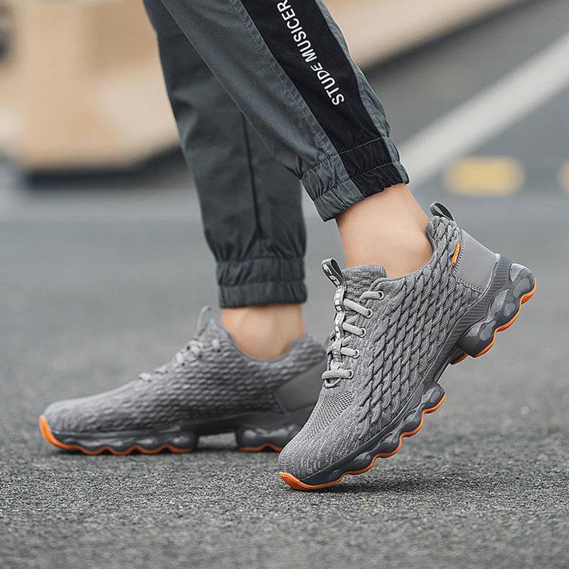 Air Cushion Running Stoßdämpfende Laufschuhe Herren Herbstschuhe Große Größe Herren und Damen Mesh Atmungsaktiv Authentischer Paartrainer