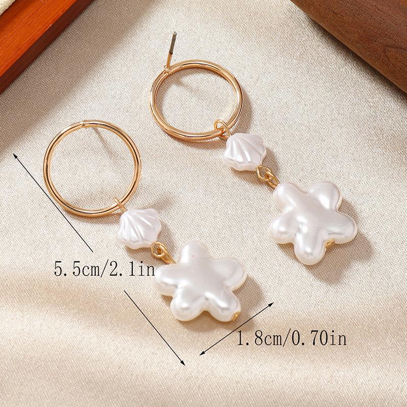 Long Baroque Pearl Tassel Heart Stud Earrings - High-End Luxury Design for Women