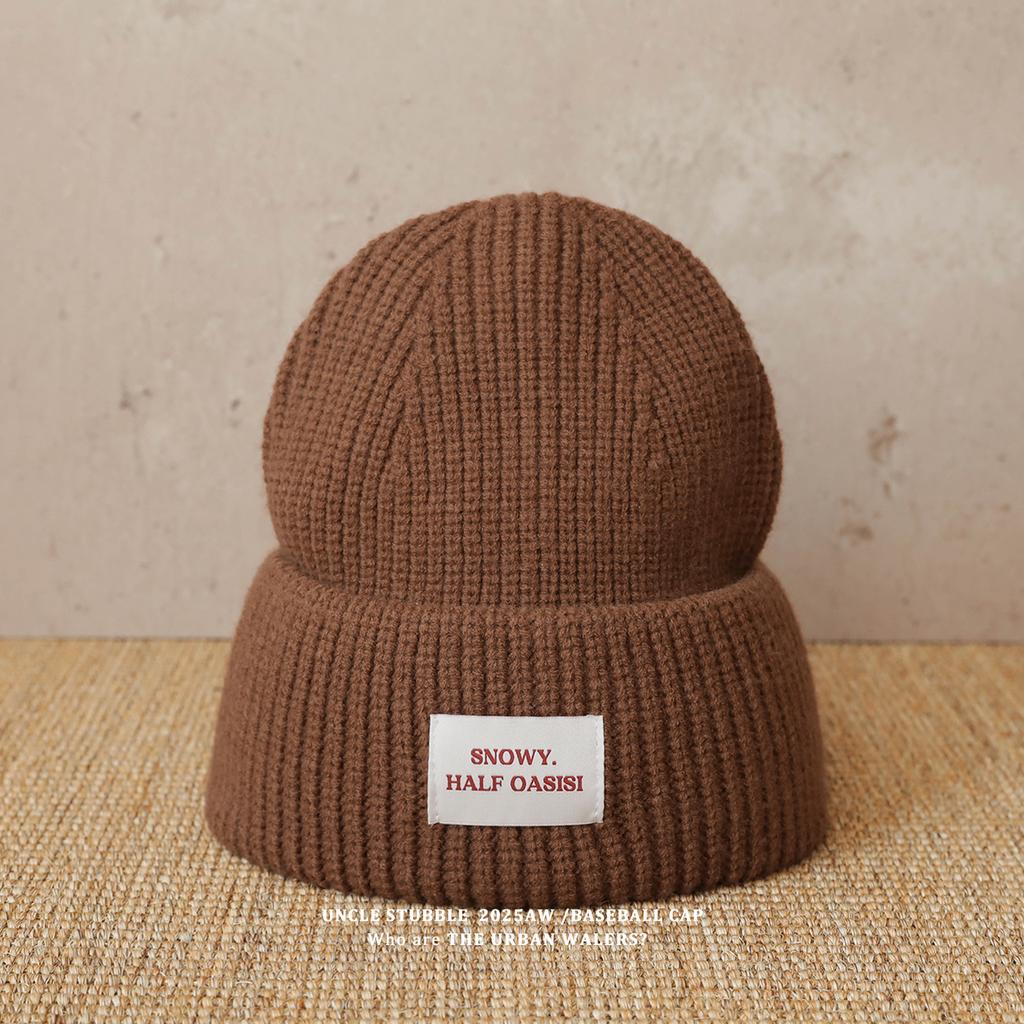 Thickened Warm Hats for Men and Women Korean Style Casual Versatile Ear Protection Woolen Hats Showing Faces for Young Couples Knitted Hats