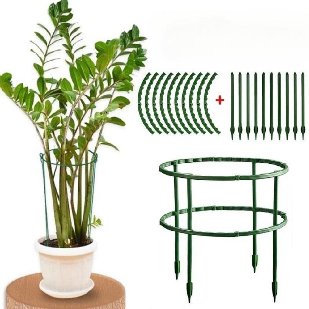 2/4PCS Plastic Plant Support Pile Frame Greenhouse Arrangement Semicircle Fixed Rod Indoor Flower Plant Vine Climbing Bracket
