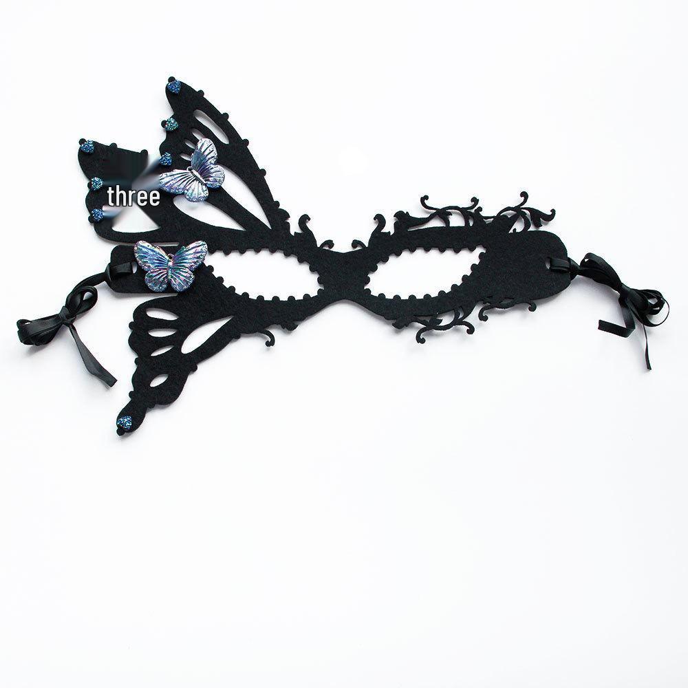 2024 Black Butterfly Princess Masquerade Mask for Adults - Mysterious Half Face Accessory