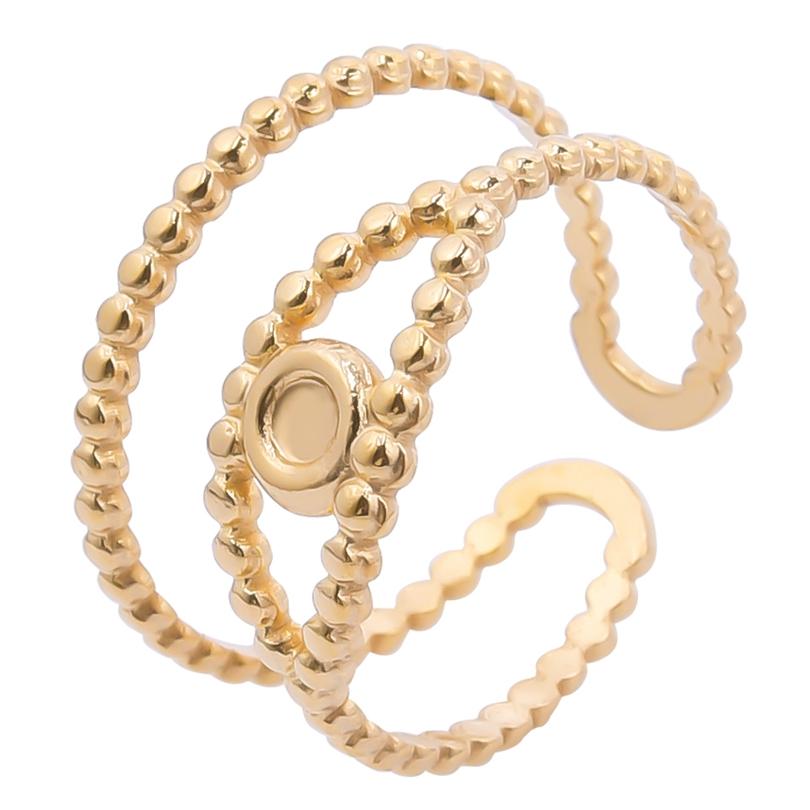 6pcs/lot Gold Plated Stainless Steel Base Rings Settings DIY Blank Knuckle Rings for Women Jewelry Charms Never Fade Wholesale