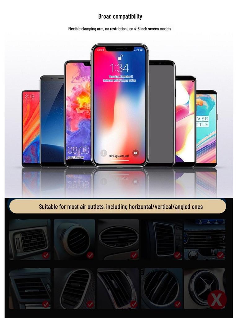 15W Wireless Car Charger Phone Holder & Navigation Mount