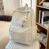 Schoolbag Korean Version Schoolbag Female Simple Style New Solid Color Japanese Backpack College Style Versatile Male Junior High School Student