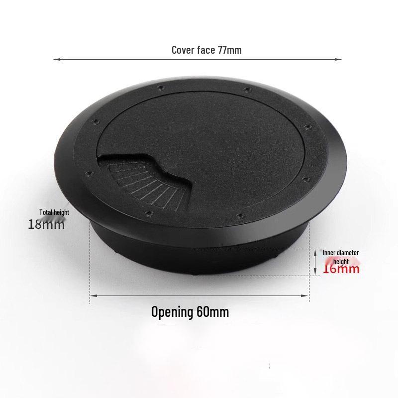 Round Desktop Cable Organizer & Decoration Ring – Cable Hole Cover & Wiring Outlet Seal