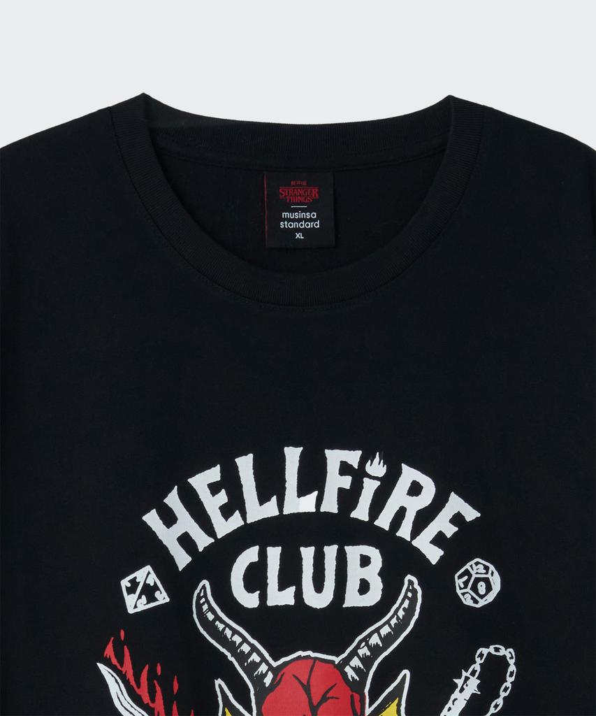MUSINSA STANDARD [Stranger Things Collaboration] Hellfire Club T-Shirt 1 [Black]