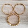 18K Gold Stainless Steel Layered Bead Bracelet Set