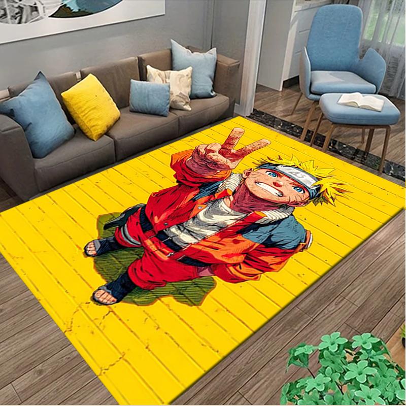 naruto Rug Ideal for Reading Room, Multi-purpose Office Chair Sofa Carpet, Anti-slip Printed Home Area Rug