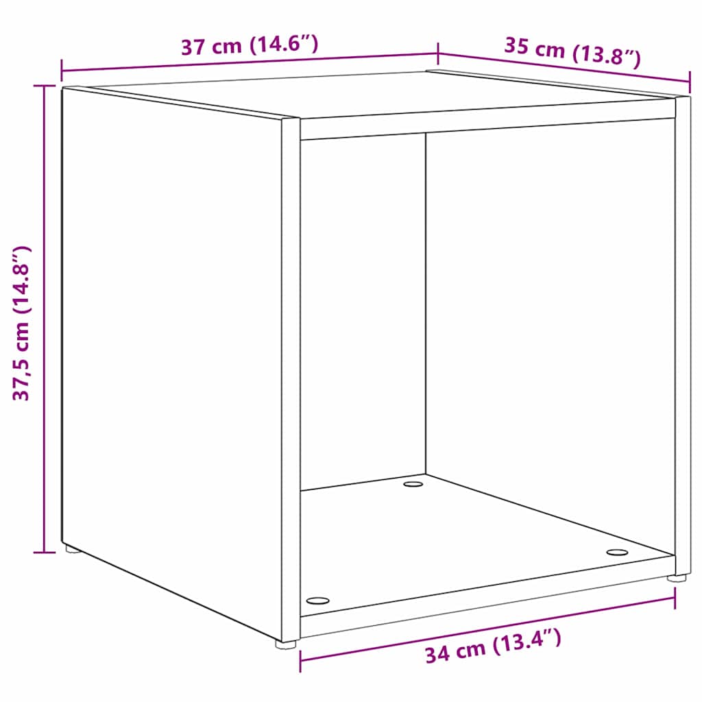 TV Cabinet Set 6 Pcs Black Oak Effect Particleboard