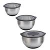 3-teiliges Rührschüssel-Set mit Deckel, 3-teiliges Reiben-Salatschüssel-Set aus Edelstahl zum Backen und Essen in der Küche