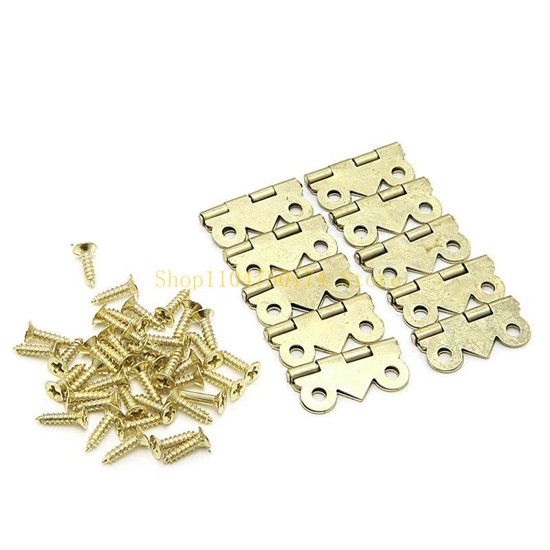 10x Mini for Butterfly Door Cabinet Drawer Jewellery Box Hinge Furniture 20mm x1 top sale золотой