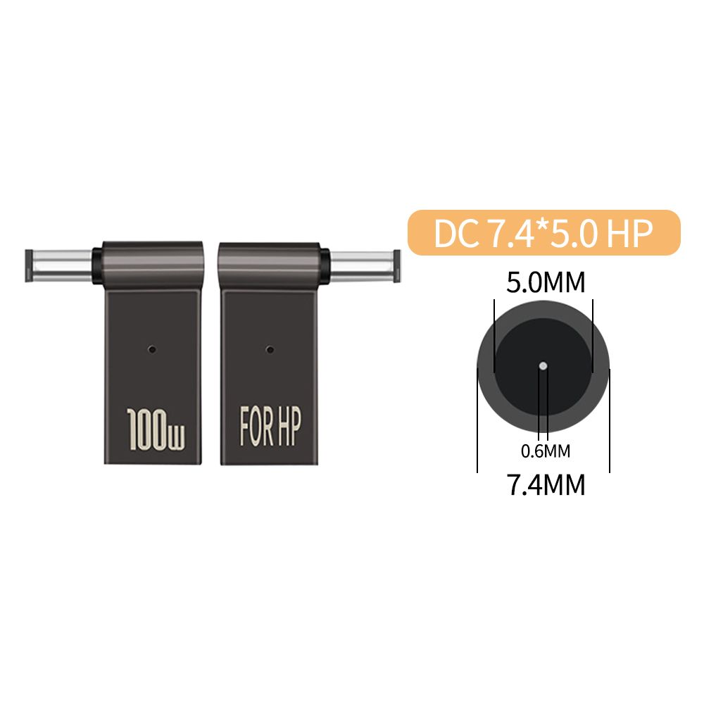 100W 5A spouštěcí konektor ze slitiny zinku Konvertor PD se světelnou hlavou DC na typ C samičí napájecí adaptér