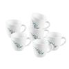 CELLO Microwave Safe Floral Mug Set For Tea Or Coffee Use With Leak Proof Design And Elegant Blue Creeper Pattern