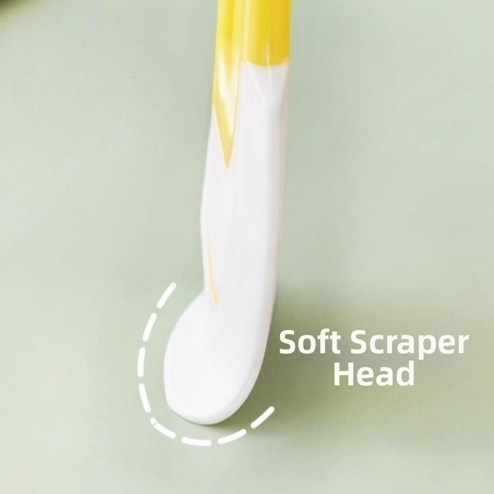 3PCS Non Stick Silicone Cleaning Spatula Multi-purpose Pot Scraper  Dishes Cleaner