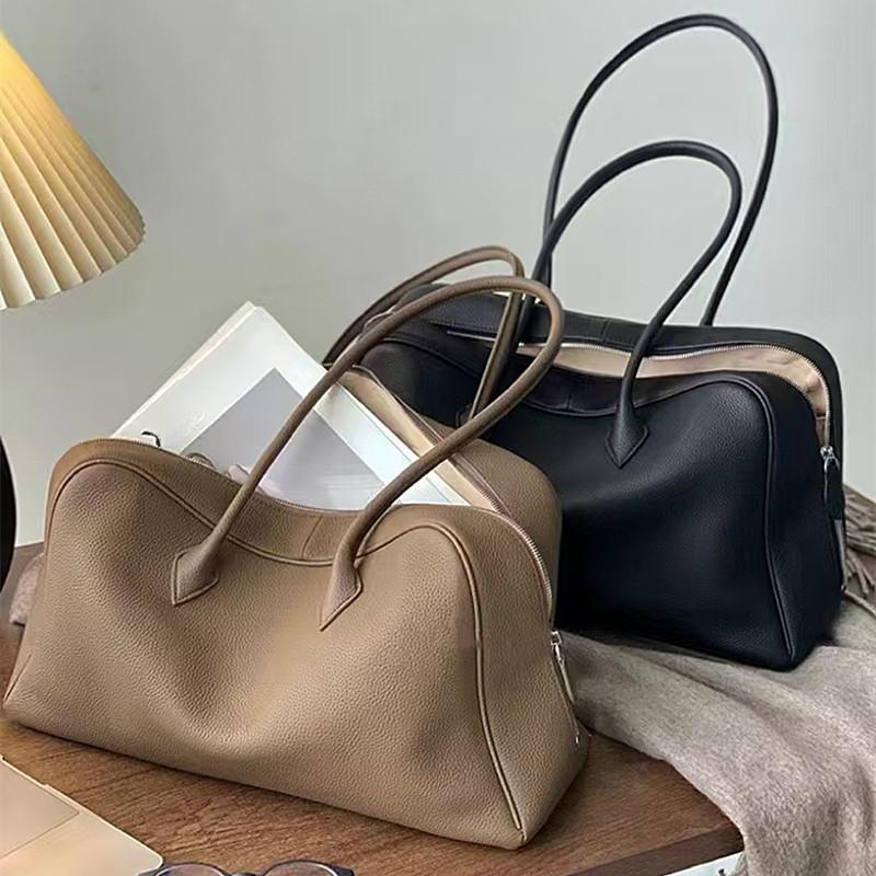 Kissen Tasche 2026 Neue Bowlingtasche Leder Schulter Unterarm Damen Tasche Togo Boston Tasche Damen Große Kapazität