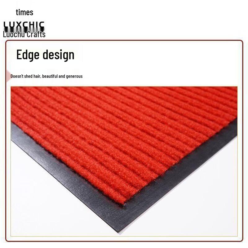 Luxchic Grey Double Stripe Welcome Entrance Mat