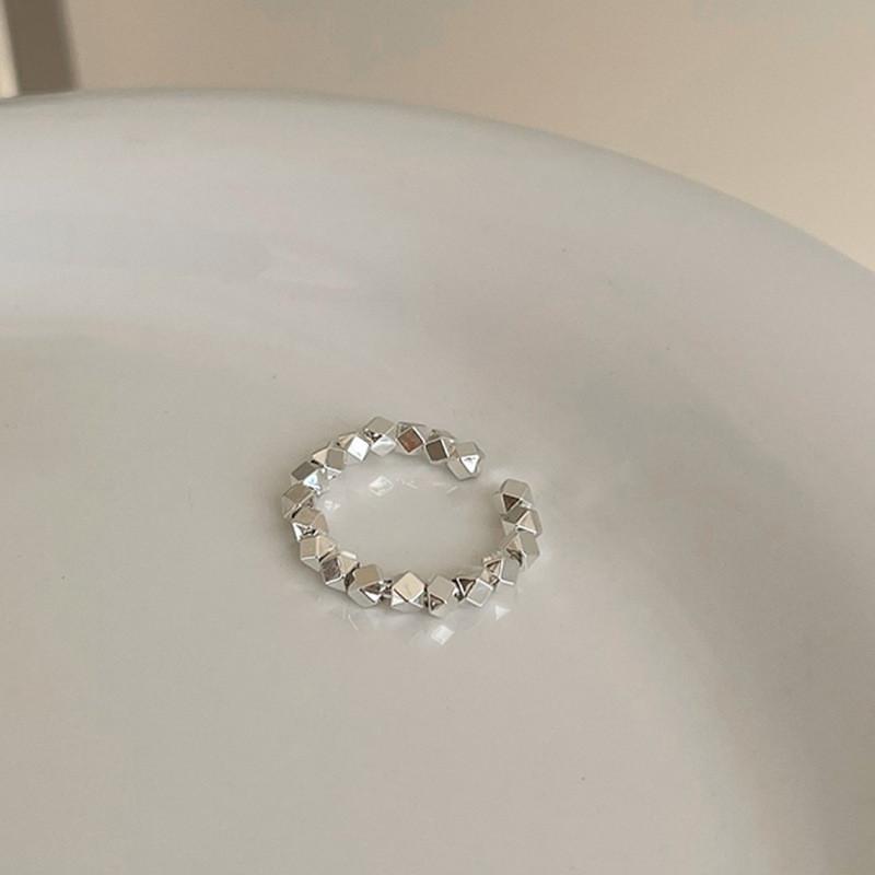 Korean Chic Style Adjustable Copper Geometric Ring For Women Elegant Fashion Accessory