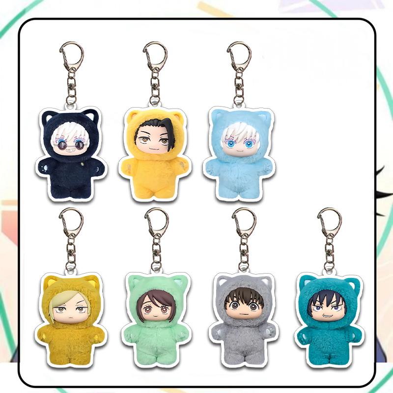 1 Piece Anime Surrounding Acrylic Keychain Jujutsu Kaisen Season 2 Cat Park Party Gojo Satoru Bag Accessories Pendant Fans Gifts