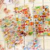 Japanese Theme Puffy Stickers 3D Sushi Dessert Mountain Stickers Kawaii Goldfish Colorful Mini Decals for Scrapbooking DIY Projects Laptop Decorations