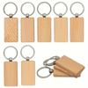 Wooden Keychain Blanks with Ring Buckle, Assorted Wood Key Tags for DIY Engraving, Crafts, Valentine'S Day Gift, Ladies Key Ring Set