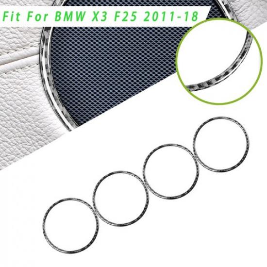 4x Крышка Динамика Двери Отделка из Углеродного Волокна Для Bmw X3 F25 2011-2018 X4 F26 13-2016