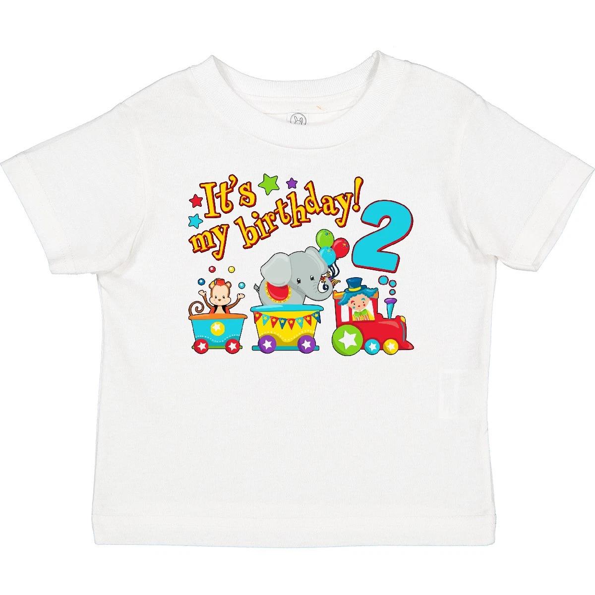 Inktastic Its My Birthday- Circus Train 2nd Birthday Baby T-Shirt Birthdays 2 160