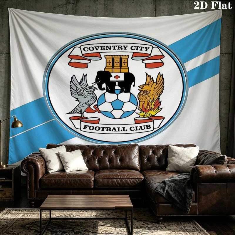 Custom Name Coventry City Printed Tapestry – Wall Hanging for Bedrooms, Dorms, and Home Decor