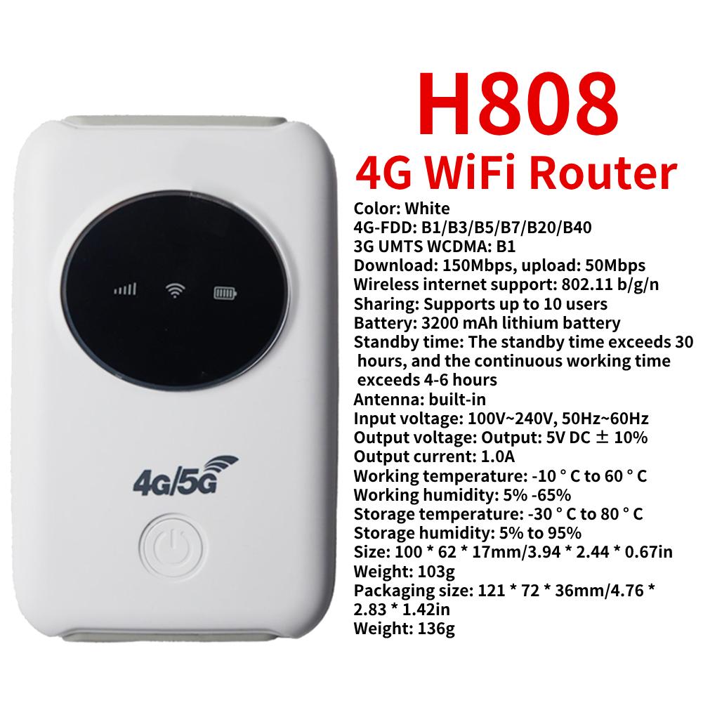 MF880S 4G Lte WiFi Router Portable Mobile Hotspot 2100mAh 150Mbps Wireless Router with SIM Card Slot Repeater for Outdoor Home