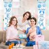 Blulu Baby Shower Decorations 71 X 12 Inch Welcome It Is a Boy Banner Backdrop Background Door Hanging Porch Sign for Baby Shower Gender Reveal Party
