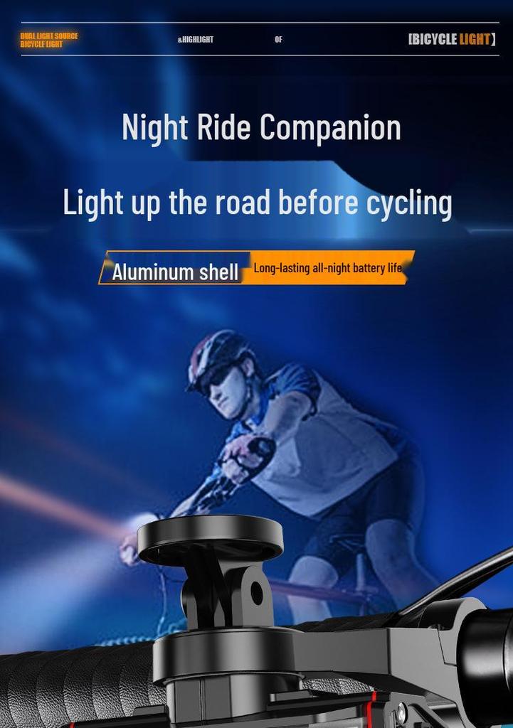 Luz Frontal de Bicicleta Impermeable: Linterna Brillante para Montar de Noche