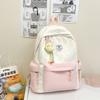 Schoolbag New Small Fresh College Student Junior High School Student Schoolbag Female Versatile Contrasting Color Casual Backpack Large Capacity