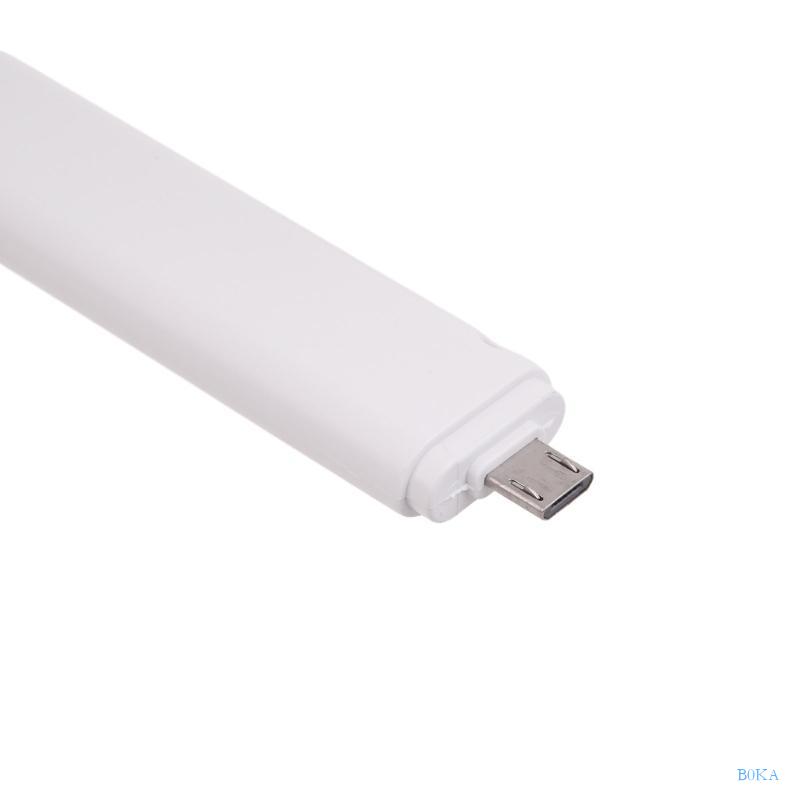 B0KA Portable USB Powered LED Lamp Small USB Night Light Support Micro USB/ TypeC for Camping and Travel
