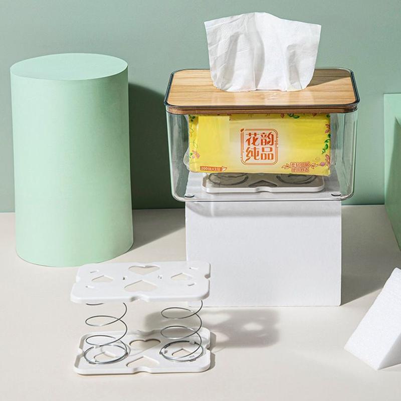 1Pcs Lifting Tissue Box Spring Support Spring Paper Box Bottom Support Storage Box Spring Sheet Bracket For Kitchen Office Room