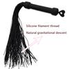 Soft Silicone Spanking Flogger - Full Body Silicone Whip with Heart Ring Handle for Adult Couples Play