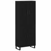 Highboard 2 Pcs Black Oak Effect 69.5 X 34 X 180 Cm