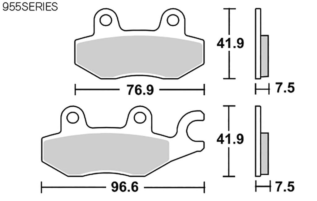 KITACO SBS Brake Pad Sports Racing 955RST Ninja250/400 ('18-'21), Z250/400
