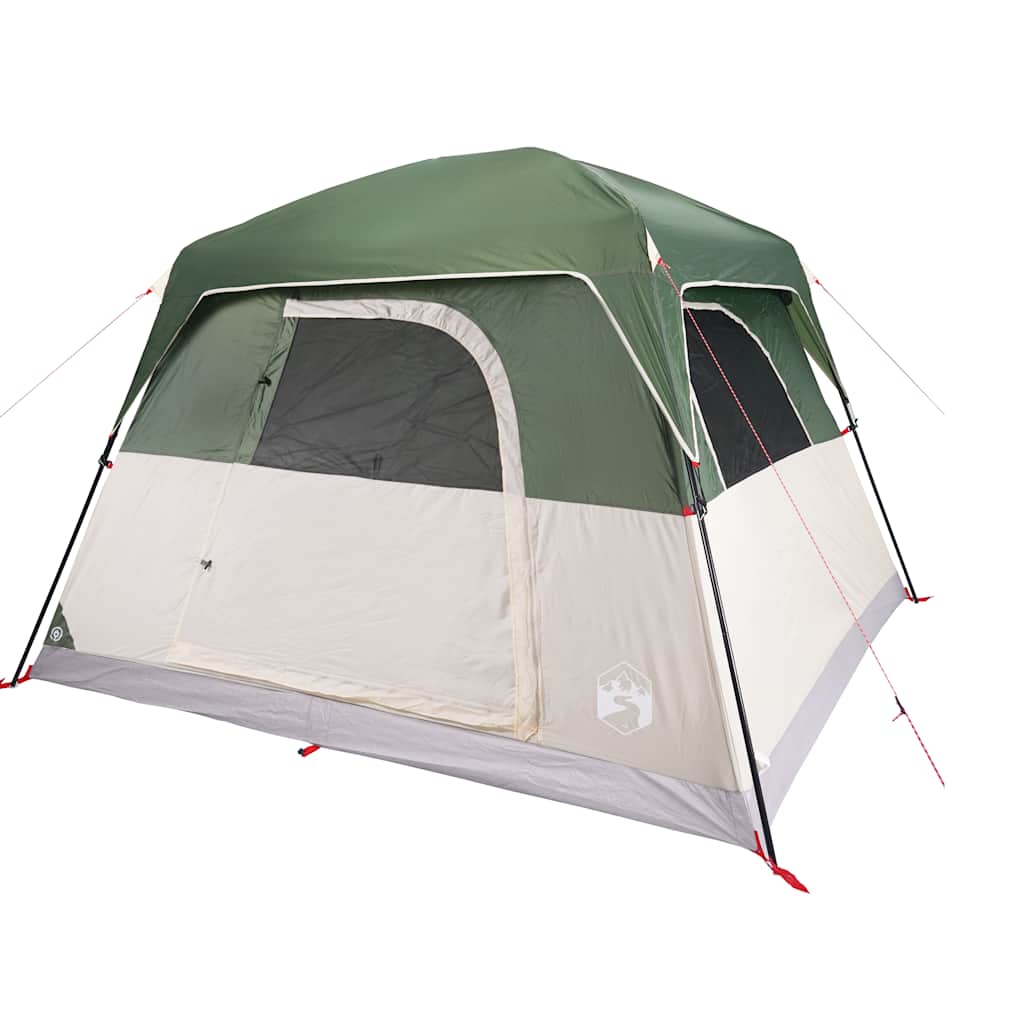 4 Person Camping Tent Green Waterproof