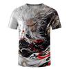 Men's T-Shirt Nezha Wukong Pattern 3D Print Tops Tees Summer Fashion Women Streetwear Oversized Unisex tshirt Men Clothes