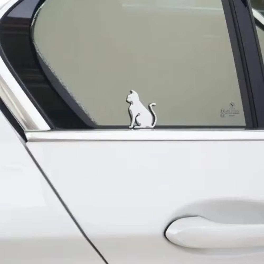 Originality Cat Car Emblem Personalized Car Covering Decor New 3D Metal Cat Sticker