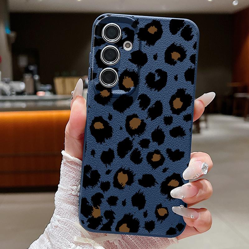 Leopard Printed TPU Phone Case For Samsung Galaxy S26 S25 S24 S23 Ultra S22 Plus S25 FE Edge Soft Silicone Leather Texture Cover