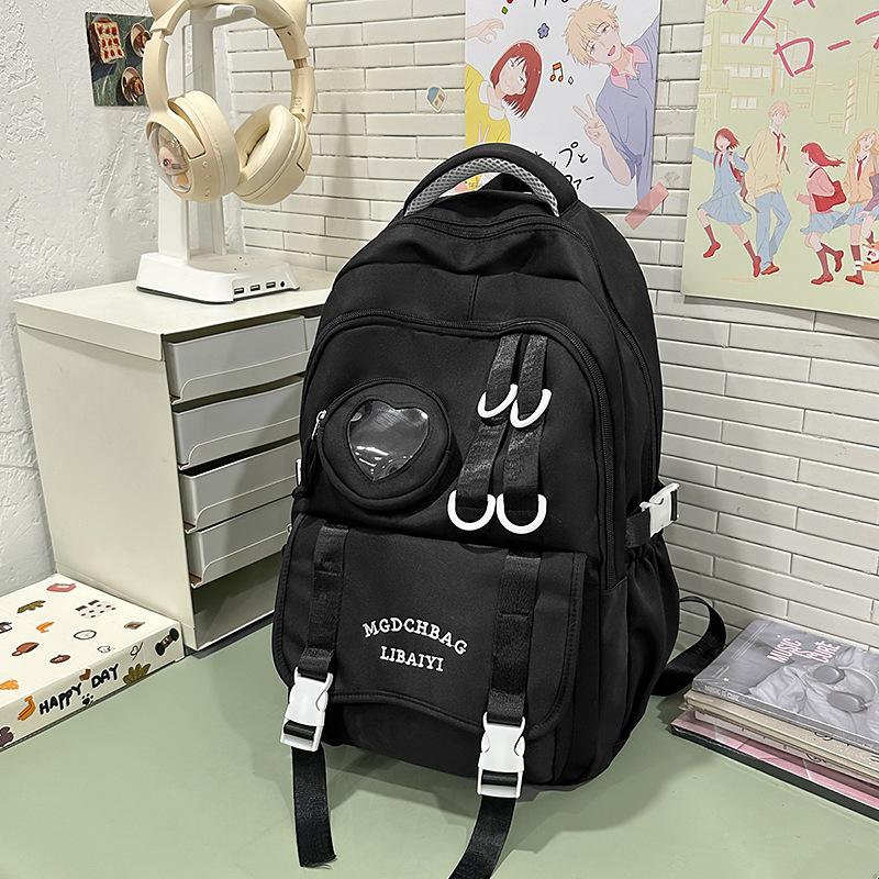 New high-value, fresh and sweet candy-colored backpack, lightweight and large-capacity backpack for junior high school students