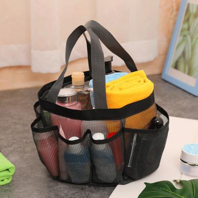 Portable Mesh Shower Caddy Tote Beach Bag Toiletry Bag Organizer Storage Swimming Wash Bag Quick Dry Tote for Bathroom Camping