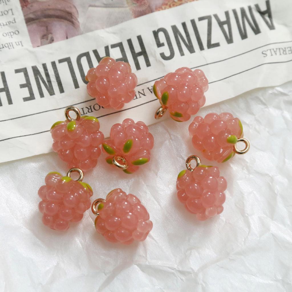 2 Stück 3D Harz Anhänger Süße Traubenfrucht Anhänger Für DIY Ohrringe Halskette Damen Mädchen Party Schmuck Zubehör Geschenk 15mm X 11mm