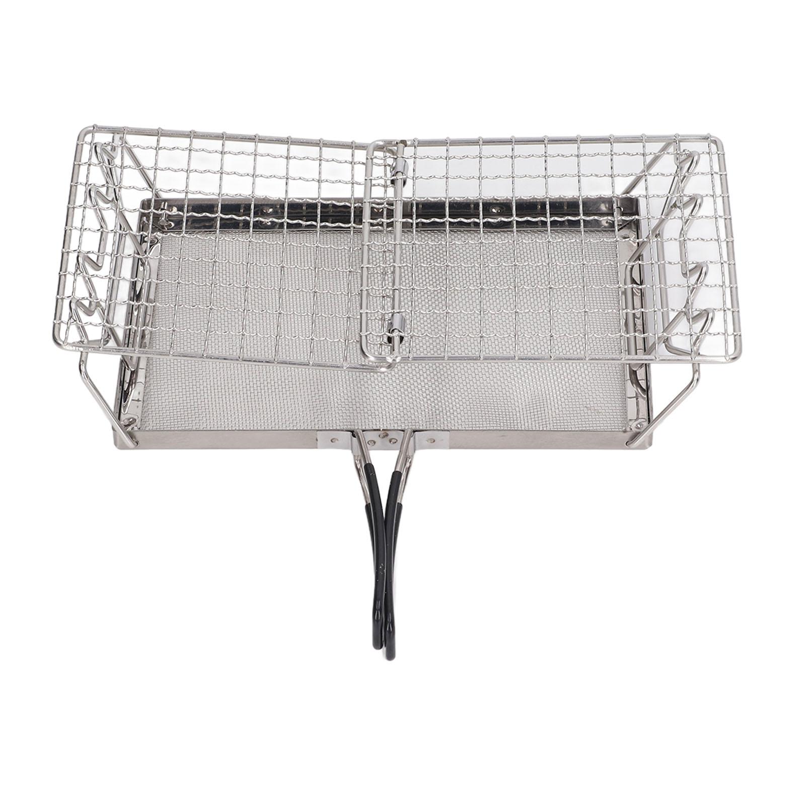 

Camping Stove Toaster Foldable Portable Stable Structure Stainless Steel Outdoor Stovetop Toaster for Picnic