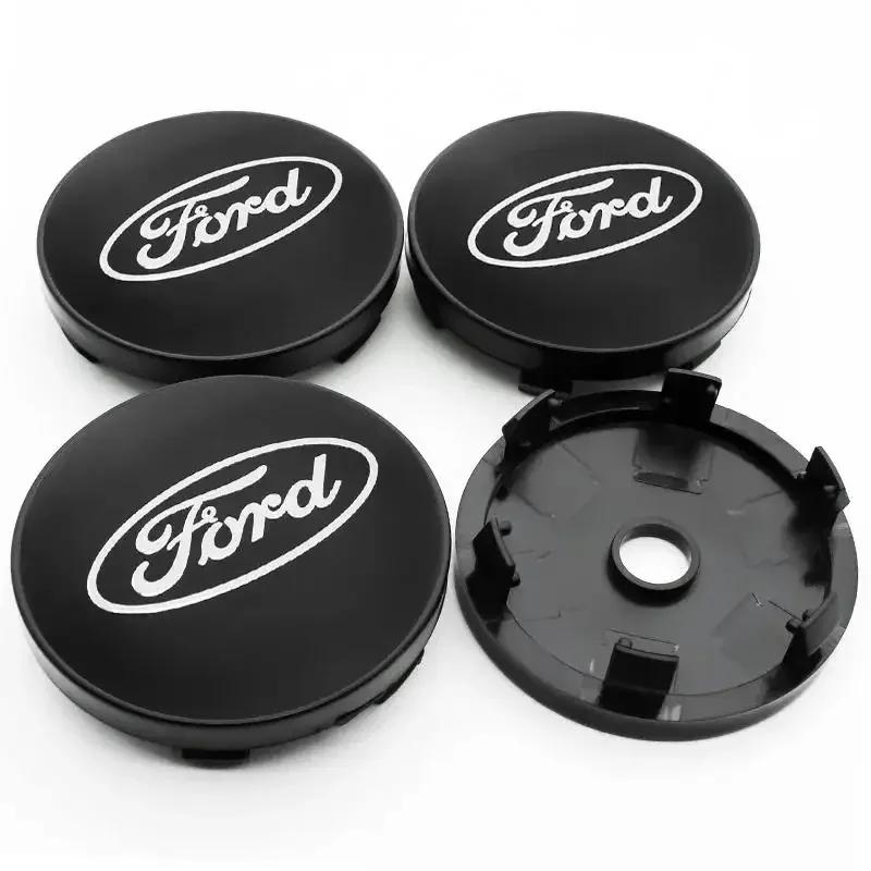 Bilklistermärke 2025 Het 4 st 56mm 60mm Bilfälgnavkåpa För Ford Ranger Focus Kuga Mustang Mondeo Fusion Esco Fälgskydd Emblem
